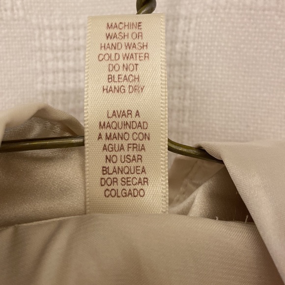 EUC Ambiance Apparel Belted Silky Blouse, Light Champagne Color, size US Medium - Picture 7 of 7